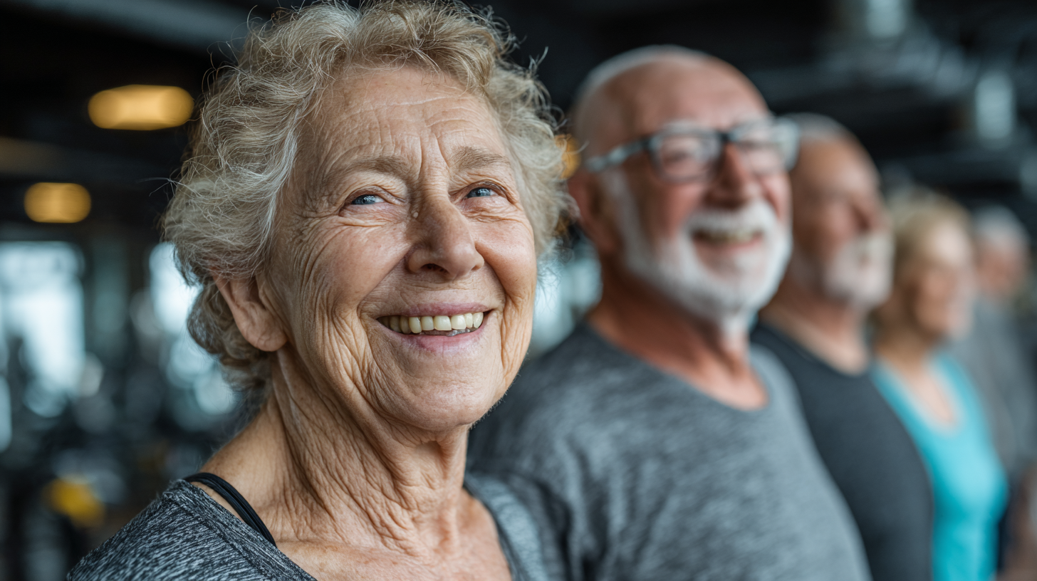 Dr. Aziza Karimova katta yoshdagi odamlar bilan mashg'ulot o'tkazmoqda